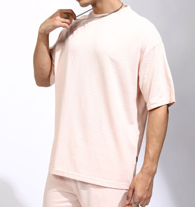 ชุดเซ็ตเสื้อยืดและกางเกงขาสั้นผู้ชายไซส์ใหญ่คุณภาพสูงสำหรับฤดูร้อน ระบายอากาศได้ดี แห้งเร็ว ผ้าฝ้าย เสื้อจ็อกเกอร์ ชุดลำลอง - Product Image 2