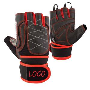 Unisex <b>Half</b> Finger Leather Gym Gloves Adjustable Non <b>Slip</b> Weightlifting Fitness Training Gloves - Product Image 3