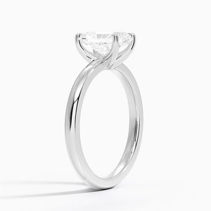 Bague BOJ 71 en argent 925 avec halo de pierres et griffes, solitaire en moissanite taille radiant 2 carats couleur D VVS1 certifiée GRA, prix bas - Product Image 2