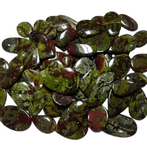 Pierres précieuses TASBIYA GEMS, Jaspe Sang de Dragon naturel, vert rouge, taille libre, coupe ovale, pierres précieuses cabochon en vrac pour la fabrication de bijoux - Product Image 2