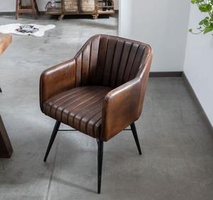 Wholesale Metal <b>Chair</b> with <b>Leather</b> Seat with Elegant Contemporary Design Upholstered in Genuine <b>Leather</b> - Product Image 2