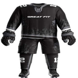 Meilleurs vêtements d'équipe sportive, uniforme de hockey sur glace 100% polyester pour l'entraînement, vente en gros, uniformes de hockey sur glace de qualité supérieure et doux pour hommes - Product Image 4