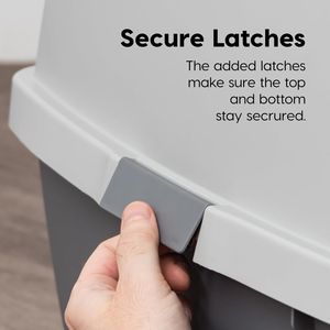 Lettiera per Gatti Grande e Coperta con Maniglia, Chiusura a Scatto, Sportello Anteriore e Paletta per un Facile Accesso - Product Image 5