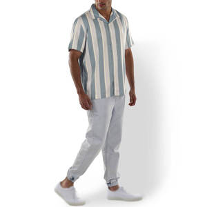 Chemises décontractées multicolores à col cubain pour hommes, respirantes, imprimées, prix raisonnable, avec emballage personnalisé - Product Image 5