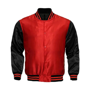Chaquetas Varsity de Satén para Hombre al por Mayor - Mezcla de Algodón Ecológica de Secado Rápido, Colores y Logotipos Personalizables, Calidad Duradera - Product Image 1
