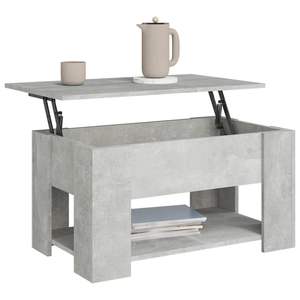 Tavolino da Caffè in Legno Ingegnerizzato Grigio Cemento, Durevole ed Elegante - Product Image 4