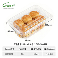 Nieuw Binnen Grote Huisdier Plastic Doos Biologisch Afbreekbare Wegwerp Verpakking Blister Clam Shell Voor Fruit Groente Voedsel Container