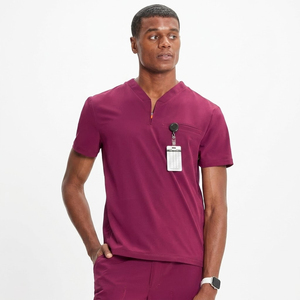 New Quick-Drying Short-Sleeved Surgical Scrub <b>Sets</b> Needle Detection Seamless Fusing for Oral Nurse <b>Doctors</b> Men Women Hospital - Product Image 5