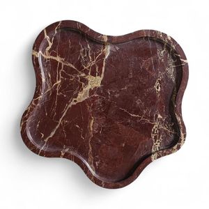Bandeja de Mármol Travertino con Forma de Luna Única, Bandeja Decorativa de Piedra de Lujo, Organizador para Mesa de Centro, Decoración Moderna para el Hogar, Tendencia Nueva - Product Image 4