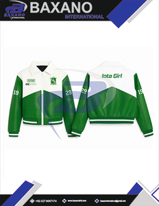 Chaqueta de Carreras Iota Phi Lambda IPL Sorority con Cierre de Cremallera, Chaqueta de Carreras Personalizada con Patrón de Llamas de Algodón de Alta Calidad - Product Image 4