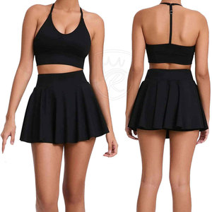 Women Tennis Skirt <b>Set</b> Breathable Sports Outfit Quick Dry Gym Training Active Wear Tennis Skirt <b>Set</b> - Product Image 3