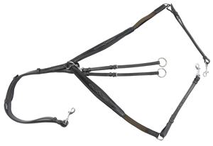 Pechera de Cuero de Alta Calidad de 5 Puntos con Parches de Piel para Mayor Comodidad del Caballo - Product Image 2