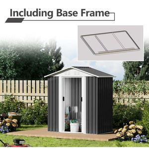 5X3 piedi grigio scuro capannone di stoccaggio esterno con telaio e Base in lega di alluminio resistente - Product Image 2