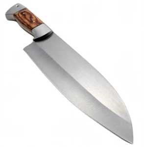 Couteau de chef artisanal en acier inoxydable à haute teneur en carbone de 8 pouces avec manche en bois de rose personnalisé, couteau utilitaire de préparation et de découpe pour barbecue extérieur avec cordon - Product Image 4