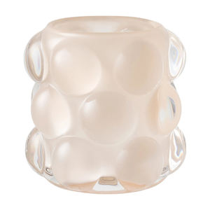 Portavelas de Vidrio Moderno en Color Beige y Verde, Ideal para Decoración de Sala de Estar, Venta al por Mayor - Product Image 1