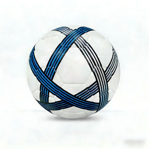 Popular <b>Football</b> with Red and Navy Screen Printing Pattern Size 9 Composite <b>Leather</b> Soccer Ball Premium Quality <b>Football</b> - Product Image 4