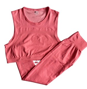 Ensemble de survêtement sportif imprimé écologique pour femmes - Tissu respirant à séchage rapide, taille élastique, léger, leggings de yoga et de course - Product Image 5