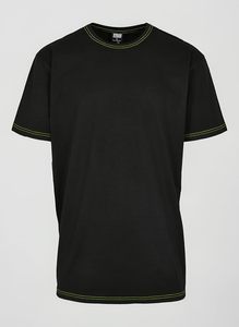 T-shirt moderne en polyester pour homme, avec surpiqûres contrastées, toucher doux, haute densité, idéal pour le quotidien, haut de gamme tendance - Product Image 3