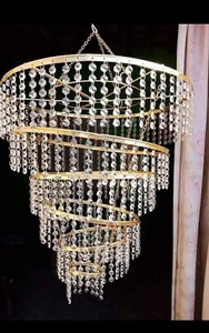 Lustre en métal léger avec cristaux, fixation au plafond amovible, design contemporain pour couloir, décoration intérieure, prix de gros - Product Image 2