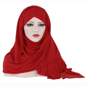 Nouveau Hijab Instantané Uni en Coton pour Femmes Musulmanes – Prêt à Porter, Taille Unique - Product Image 1