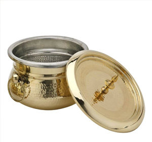 Magnífico juego de tres piezas de latón con asas, en tamaños versátiles, ideal para grandes fiestas. Disponible a precio de mayorista. - Product Image 3