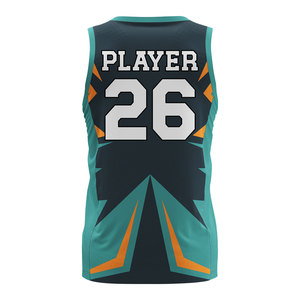 Camiseta de Baloncesto OEM con Cuello en V, Sin Mangas, Impresión Sublimada Personalizada, Secado Rápido, Malla Transpirable, Uniforme de Equipo, Ropa Deportiva al Por Mayor - Product Image 3