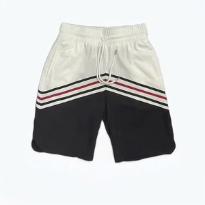 Ensemble coupe-vent en nylon noir et blanc pour homme, personnalisable avec logo, multi-lignes, idéal pour l'été, streetwear, vestes et shorts – Meilleures ventes - Product Image 2