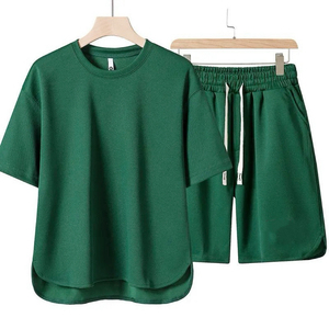 Conjunto de Pantalones Cortos y Camiseta de Manga Corta para Hombre, Estilo Deportivo Holgado y Moderno para Verano, Conjunto de 2 Piezas - Product Image 6