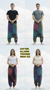 Pantalon Sama Aladdin en coton de haute qualité, taille élastique, coupe ample, yoga, méditation, danse, streetwear décontracté, style bohème vintage - Product Image 4