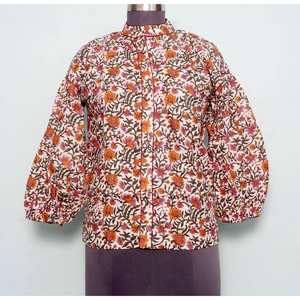 Blusa de Algodón de Manga Corta con Estampado Floral Dulce y Casual para Mujer, con Cierre de Botones, Top Ecológico de Verano - Product Image 1