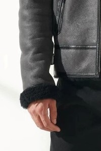 Blouson Aviateur en Cuir Véritable Premium Vintage – Manteau d'Hiver Bomber – Service d'Échantillons OEM Personnalisés Disponible Aujourd'hui - Product Image 5