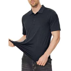 Camisas Polo para Hombre, Camisa Polo Casual de Jacquard, Camiseta Polo de Negocios de Manga Corta con Cuello y Botones, Camisa Polo de Golf - Product Image 4