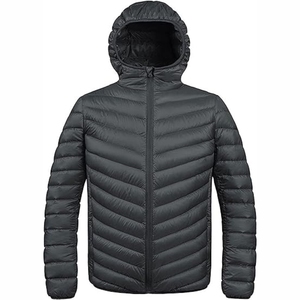 Veste matelassée pour homme, camouflage printanier, couleur unie, imperméable, écologique, avec broderie de logo personnalisée sur le devant, vente en gros - Product Image 2