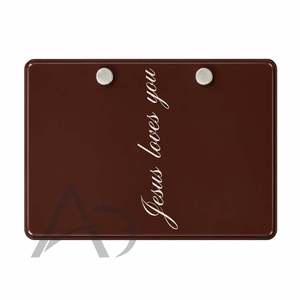 Placa de Pestañas Acrílica Marrón con Logotipo Personalizado Impreso, Placa de Pestañas Sostenible con Imanes, Instrumento de Belleza OEM, Jesús te Ama - Product Image 2