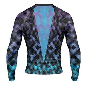 Ropa de Lucha Personalizada con Logotipo OEM, Diseño Sublimado, Transpirable, UPF50+, Secado Rápido, 100% Poliéster, Manga Larga, BJJ Rash - Product Image 2