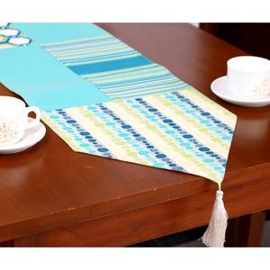 Camino de mesa de algodón de primera calidad, diseño tejido de tejido liso para decoración rústica, casa de campo, comedor, bodas, reuniones de temporada - Product Image 1