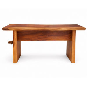 Table de bar en bois massif de qualité supérieure, de forme carrée, en bois de suar, avec bord naturel, style moderne, pour café, pub - Product Image 2