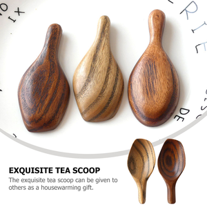 Mini Cuchara de Madera para Té, Cuchara de Madera de Boca Ancha con Mango Corto, Cuchara para Especias para Cocina y Viajes - Product Image 5