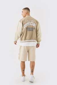 Chaqueta Varsity de Invierno para Hombre, de Lana y Piel de Oveja, Resistente al Viento, Personalizada con Letras Bordadas, Estilo Urbano, Talla Grande - Product Image 2