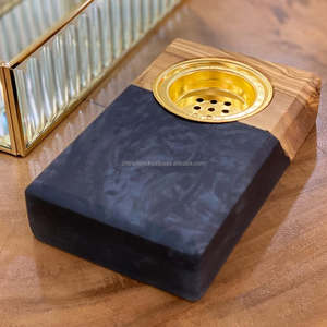 Quemador de resina epoxi de madera hecho a medida con tapa y bandeja de carbón para Bakhoor para regalos de Eid Ramadan - Product Image 5