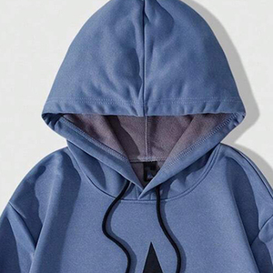 Ensemble de survêtement personnalisé pour homme, style streetwear, respirant, avec sweat à capuche et pantalon empilé, coupe oversize, pour l'hiver - Product Image 3