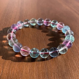 Natural Rainbow Fluorite <b>Beaded</b> <b>Bracelet</b> for Healing Reiki Energy Jewelry Unisex Gift 8mm - Product Image 3