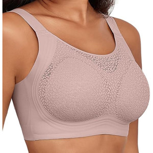 Solid Trader Brassière de sport respirante et de soutien, confort maximal, sans coutures, bretelles larges, pour la gym et la course, style crop top - Product Image 2