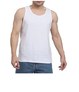 Summer Men's Sports Gym Ribbed Sleeveless Vest Men Thick Thread Tank Top - Product Image 1