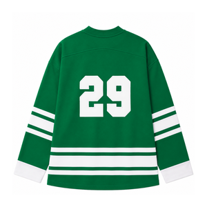Camiseta de Hockey sobre Hielo de la Hermandad Iota Phi Lambda, Verde y Blanca, de Malla de Poliéster, Absorbente de Humedad, para Deportistas - Product Image 4