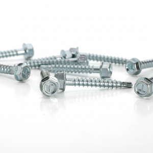 Tornillo Autoperforante de Cabeza Hexagonal, Acero Galvanizado, Rosca Gruesa, Clase Métrica 8.8 - Product Image 1