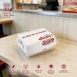 Clear <b>Window</b> Biodegradable Eco-Friendly Disposable Takeaway Boxes for Hot Dogs Corn Dogs & Waffle Carrying - Product Image 3