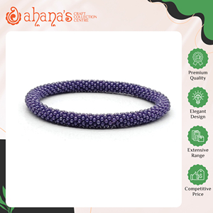 Classic Design High Quality Beautiful Handmade Trendy Crochet <b>Needle</b> Glass <b>Beads</b> Women's Bracelets Nepal Exporter Ahana's - Product Image 2