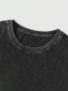 เสื้อยืดโอเวอร์ไซส์ผู้ชายแบบซักพิเศษ ผ้าฝ้าย 100% เสื้อสตรีทแวร์ Y2K ระบายอากาศได้ดี เสื้อผ้าลำลองขายส่งจากโรงงาน - Product Image 4