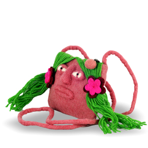 กระเป๋าสตางค์สักหลาดคุณภาพสูงทำด้วยมือคุณภาพสูงจากเนปาลดีไซน์หน้ามนุษย์ไม่ซ้ำใครกระเป๋าสตางค์สำหรับผู้หญิงคุณภาพสูงมีซิปกระเป๋าสตางค์ขนาดเล็กแบบใกล้ชิด - Product Image 4